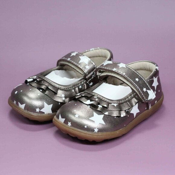 NEW!   See Kai Run Belle II Mary Janes in Pewter Metallic, Size 5 - Picture 2 of 9